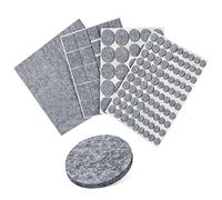 BufferABC Patin Feutre pour Meubles, Patins en Feutre Auto-adhésifs 166pcs, Premium Patins Antiderapant - Feutrine Autocollante Patin Chaise pour la Maison sur la Protection du Sol (Gris)