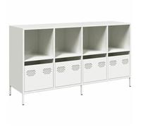 Buffet(1 pc), Commode, Vaisselier, Meuble Rangement, blanc 135x39x73,5 cm acier laminé à froid B6935