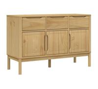 Buffet(1 pc), Commode, Vaisselier, Meuble Rangement, FLORO marron cire 114x43x74 cm bois massif de pin B7201