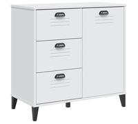 Buffet(1 pc), Commode, Vaisselier, Meuble Rangement, VIKEN blanc 80x40x80 cm bois d'ingénierie B7215