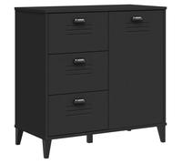 Buffet(1 pc), Commode, Vaisselier, Meuble Rangement, VIKEN noir 80x40x80 cm bois d'ingénierie B7216