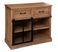 Buffet 1 porte ""Danik"" bois naturel 94x95cm - Atmosphera Créateur d'intérieur