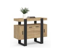 IDMarket - Buffet 100 cm Phoenix 4 Portes Bois et Noir