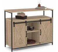 IDMarket - Buffet Quebec 100 cm 2 portes grange coulissantes design industriel