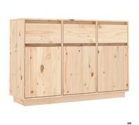 Buffet 111 x 36 x 75 cm en bois de pin massif avec 3 tiroirs et 6 compartiments pour Entrée et Dressing FR527303
