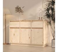 Buffet 111x36x75 cm Bois Massif de Pin Armoire Meuble de Rangement vidaXL
