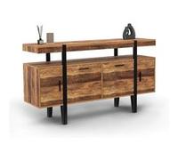 IDMarket Buffet Austria 140 cm 4 portes pieds épingle bois effet vieilli