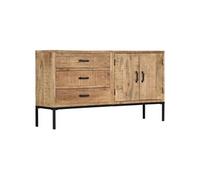vidaXL Buffet 140x35x75 cm Bois de manguier massif Brun G