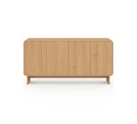 ID MARKET buffet 4 portes 160 cm Moderne bois effet hêtre
