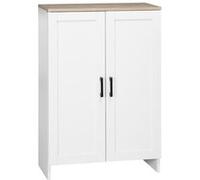 Buffet - HOMCOM - placard à portes et étagères réglables - panneau de particules - 60 x 30 x 90 cm - blanc