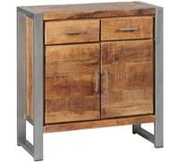 Buffet 2 Portes 2 Tiroirs Bois et Acier Patiné - PALISSA - ALTOBUY Bois G