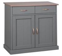 AltoBuy Melina - Buffet 2 Portes 2 Tiroirs Coloris Gris