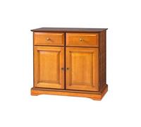 ACTUAL DIFFUSION 6757 Alsace Buffet Bas avec 2 Portes/2 Tiroirs Bois 41 x 82 x 77 cm