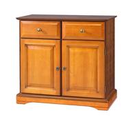 Buffet 2 Portes 2 Tiroirs Merisier 2 Niches L 82.4 H 77.2 P 41 cm - L 82.4 x l 41 x H 77.2 cm