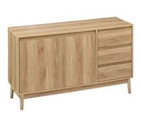 Buffet placard 3 tiroirs effet chêne naturel ""Abana"" - 5 five simply smart