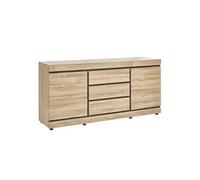 Buffet 2 Portes 3 Tiroirs Aspect Bois - MASSIRE -