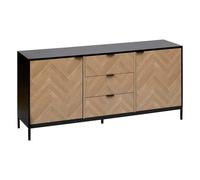 5five Buffet Chevrons, 2 portes 3 tiroirs effet pin naturel 160x75 cm