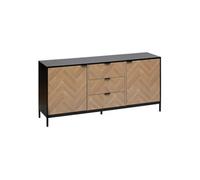5five Buffet Chevrons, 2 portes 3 tiroirs effet pin naturel 160x75 cm
