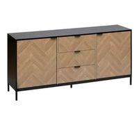 Buffet 2 portes 3 tiroirs Chevrons noir 5five Noir G