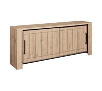 Buffet 2 portes coulissantes aspect bois finition Castel Oak - SORIEL
