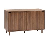 Buffet 2 portes coulissantes effet noyer SLIDY - Marron