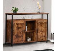 Buffet 2 Portes Dayton Avec Étagères Effet Vieilli Design Industriel