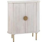 Buffet 2 Portes en Marbre Noor 116cm Blanc Cassé