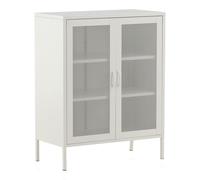 Buffet 2 Portes en Métal "Misha" 102cm Blanc