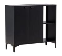Buffet 2 Portes en Métal Piring 110cm Noir