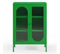 Buffet 2 portes en métal vert électrique 70 cm - Ysia