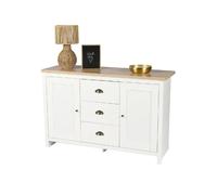 Buffet 2 portes et 3 tiroirs en bois HANOI - Blanc