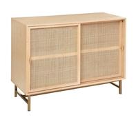 Atmosphera Créateur d'Intérieur - Buffet Rayo 2 Portes Coulissantes - Meuble de Rangement pour Chambre, Salon, Bureau - Cannage Rotin - L100 x H78cm