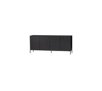 GRAVURE - Buffet en bois de pin noir L 200 Noir