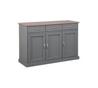 Buffet 3 Portes 3 Tiroirs Coloris Gris - MELINA -