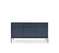 Buffet 3 portes 3 tiroirs pieds métal noir 154 cm - ROSALIA