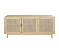 Buffet 3 portes cannage en rotin L180 180x78x45cm Beige
