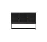 Venture Home Buffet vaisselier Malla 3 portes acier 120 cm Noir