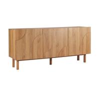 Buffet 3 portes en mélaminé 160 cm effet bois Thea - Oviala