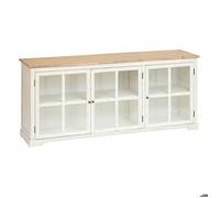 Buffet 3 portes en verre ""Olbia"" 180x80cm blanc - Atmosphera Créateur d'intérieur