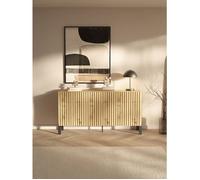 Buffet 3 portes et 3 tiroirs - TELIRE - 154 cm - chêne artisan