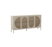 Buffet 4 Portes Ajourées en Métal Crème - LIOVIA -