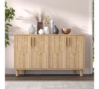 Concept Usine Buffet 4 portes Vinci – aspect bois design graphique – 120 x 73 cm