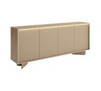 Vente-unique - Buffet 4 Portes avec LEDs en MDF - Beige et Naturel Clair - MAYRONA
