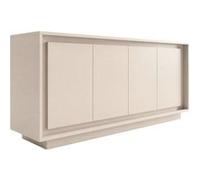 Buffet 4 portes beige poudré piètement socle - AZONTO -