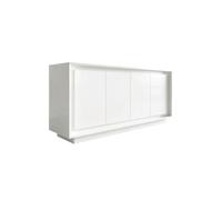 Buffet 4 portes blanc laqué piètement socle - AZONTO - ALTOBUY Blanc