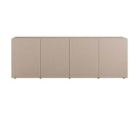 Buffet 4 portes Cachemire façades relief à stries verticales - JANEIRO BEIGE