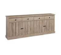 Buffet 4 portes et 4 tiroirs aspect bois finition Beach Oak - ROLYA