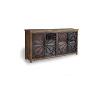 Buffet 4 portes - Giner y Colomer - Bois de manguier - Portes métalliques - Design élégant