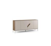 Bahut Lilou 4P chene creme 180 x 40 x h80cm