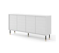 Buffet 4 portes Petits-meubles - Rani - 180 x 40 x 60cm - Blanc
